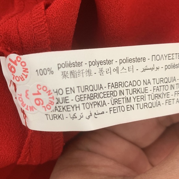 NWT Zara Red Toggle Dress size Large - Picture 13 of 17